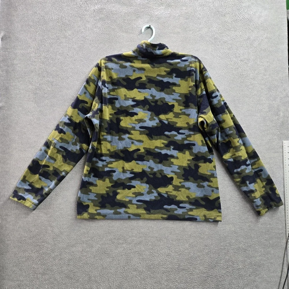Eddie Bauer‎ Men Sweatshirt L Green Ascent Nylon Camouflage Fleece Gorpcore